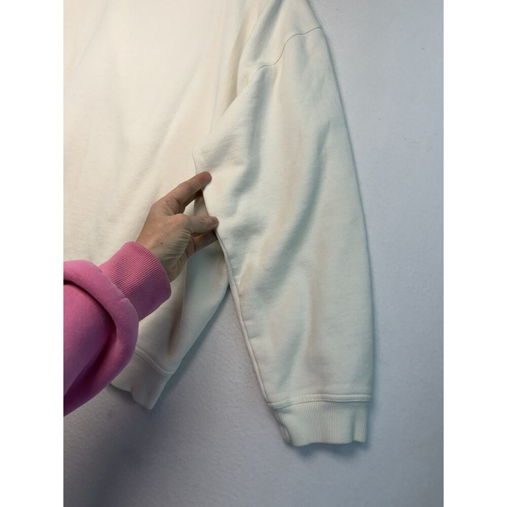 Vintage FILA Men Sweatshirt XL White 1/4 Zip Mock Neck Pullover Logo 90s Active - Picture 13 of 16